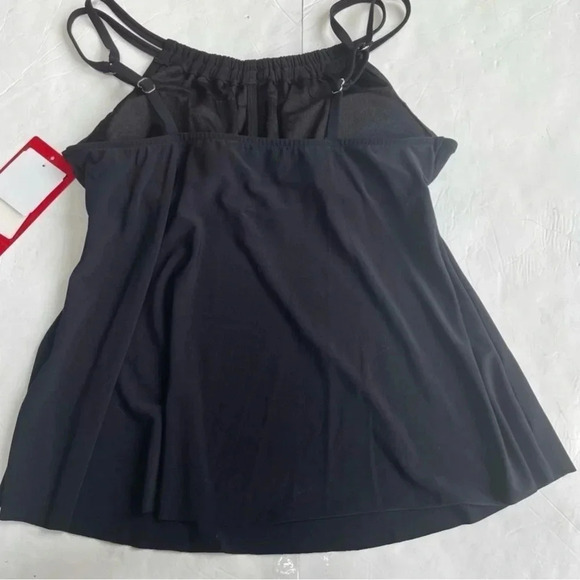 Magicsuit Miraclesuit Tankini TOP Size 8 Slimming Solid Black NWT adjustable - Picture 10 of 11
